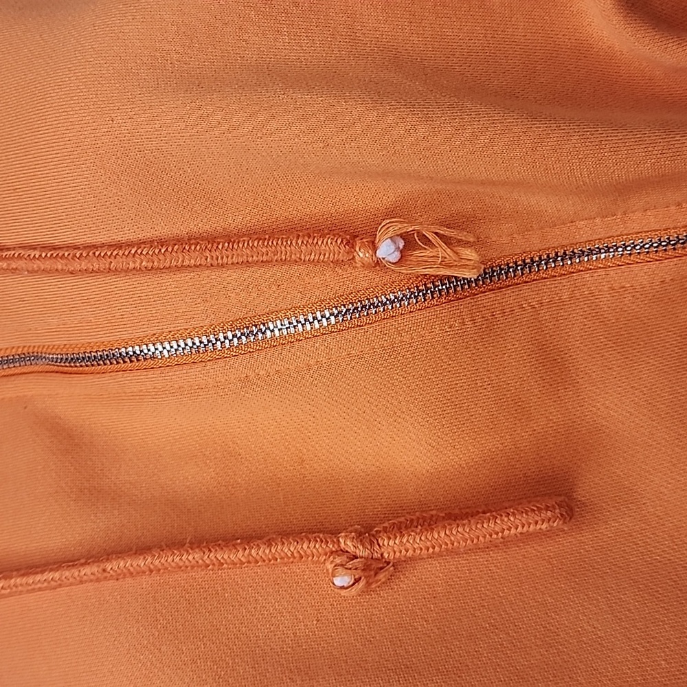 Tresor Cache Boutique Orange Hooded Zip-Up Longsleeve Romper Shorts - Picture 3 of 13